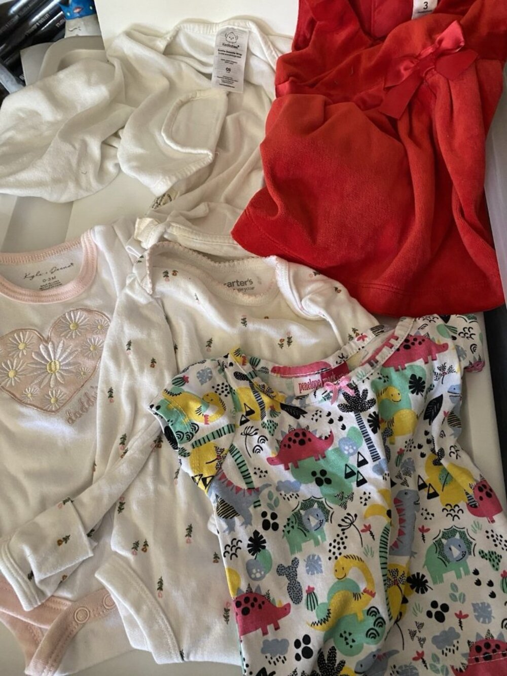 Mix 4pc Baby Girl 0-3 Mos Clothing Lot Cotton Poly Swaddling Cloth Party Dress